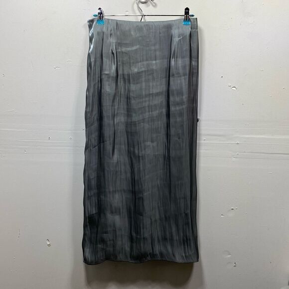 Urban Outfitters Silver Midi Skirt Size 8 - Picture 1 of 6